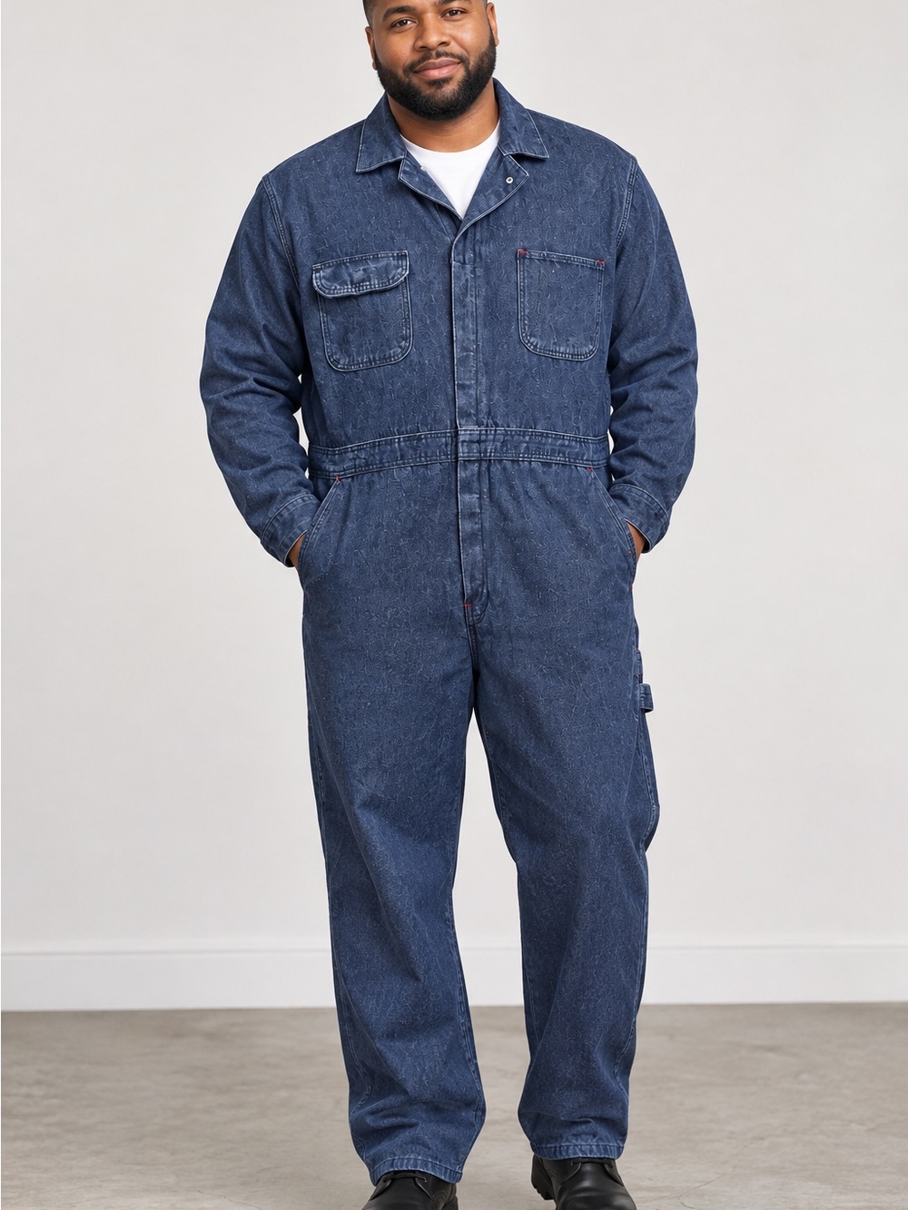 Vintage 70s Big Ben by Wrangler Denim coveralls Jumpsuit Size 44 Long USA